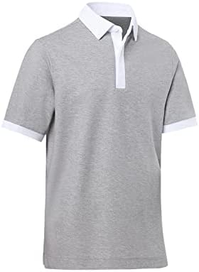 Deolax muške polo majice modna colorblock golf polo majice casual classic fit mekani prozračni polo majica s kratkim rukavima