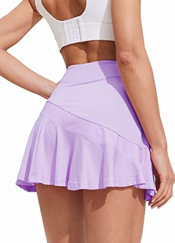 Ekouaer teniske suknje za žene obložene atletske golf suknje s kratkim hlačama s džepovima lagane suknje za vježbanje