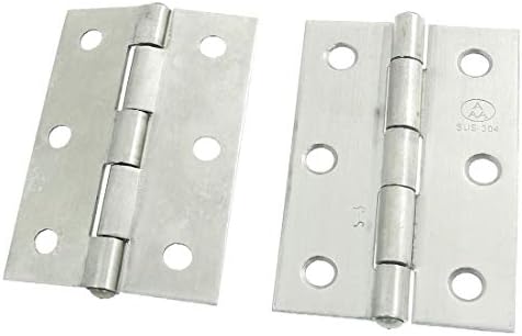Novi LON0167 Pari čvrsto istaknuti pin srebrni ton Pouzdana Učinkovita metalna šarki na vratima 2,5 dugačka