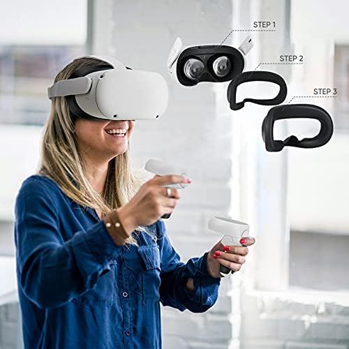 VR silikonski poklopac lica, maska ​​za lice za Oculus Quest 2 pribor za slušalice, održavajte originalno sučelje za zalihe lica čistim,