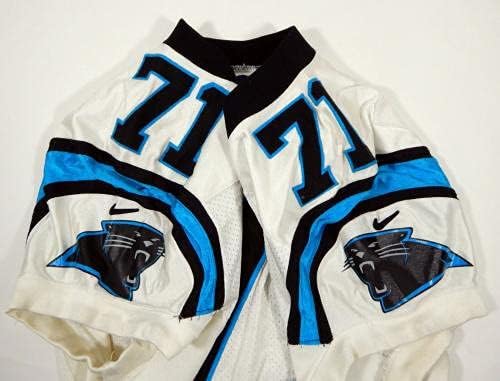1999. Carolina Panthers Rick Terry 71 Igra je koristila White Jersey DP07169 - Nepotpisana NFL igra korištena dresova