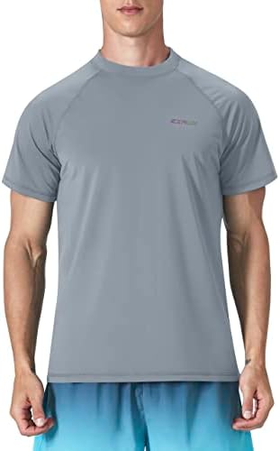 Muška majica za plivanje brzosušeće majice protiv osipa 50 + zaštita od sunca kratkih rukava Majice za ribolov na Plaži