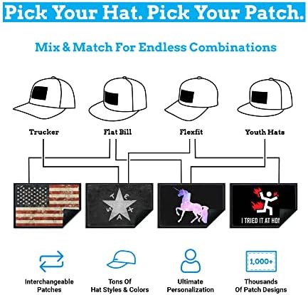 Povucite Patch Tactical Hat | XL/XXL zakrivljeni račun Premium Autentična Flexfit CAP | 2x3 Površina petlje za pričvršćivanje moralnih