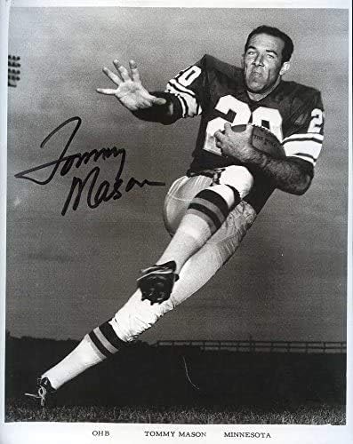 Tommy Mason Autografirani/originalni potpisani 8x10 sjajna fotografija prikazuje mu s/Minnesota Vikings u 1960 -ima -COA