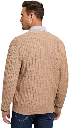 Kallspin muški kardigan džemper kašmira vunena mješavina V gumba za vrat s džepovima