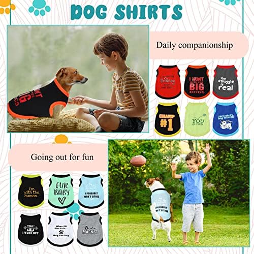 24 pakiranja košulja za pse sa smiješnim slovima slatka tiskana odjeća za kućne ljubimce mekana ljetna odjeća za štenad nova odjeća