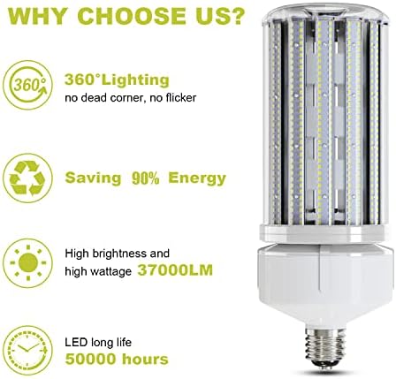 Ekvivalentna LED kukuruzna svjetiljka od 1200 vata LED kukuruzne žarulje od 37000 lumena Super svijetlo dnevno svjetlo 5000 K kukuruzna