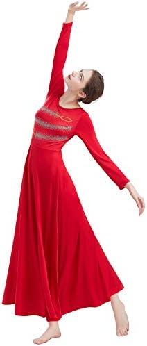 Ibakom ženska maturalna plesna plesna haljina swing zabava plesna odjeća dugi rukav ples baleta kostim