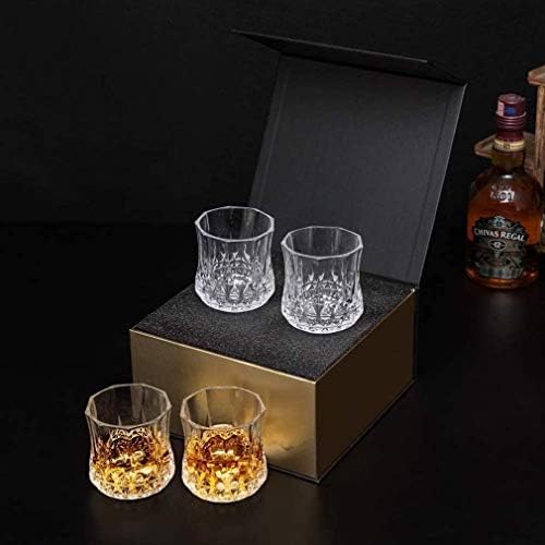 Viski proizvođač naočala viskija, staromodna čaša, s luksuznom poklon kutijom, kristalnim naočalama za piće burbon, koktele, viski,