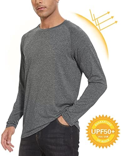 Tacvasen muške sunčeve majice UPF 50+ UV zaštita dugih rukava Majice za planinarenje Atletske vježbe majice