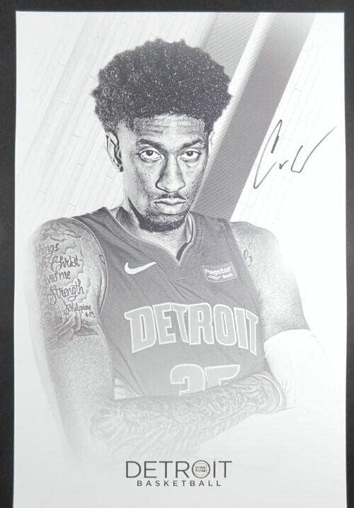Christian Wood potpisao 12x18 Litograf Auto Autograph Detroit Pistons - Autografirane NBA fotografije