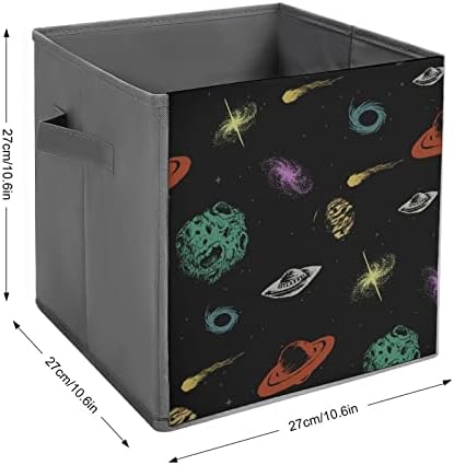 Kutije za pohranu u boji S uzorkom svemira kocke Sklopivi organizatori od tkanine s ručkama torba za odjeću kutija za knjige košara