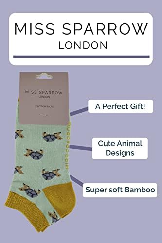 Miss Sparrow Womens Bambusovi gležnjači čarape prozračne čarape s niskim izrezom