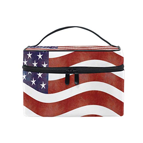 Prijenosna američka zastava putovanja kozmetičke torbe za torbu torbe za šminku kućišta za vlak torbica toaletna vrećica s velikim