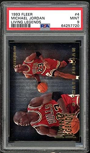 Michael Jordan Card 1993-94 Fleer Living Legends 4 PSA 9