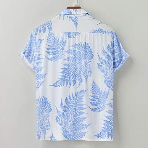 XL muške majice muške šarene ljetne rukave labave gumbe Havajske ležerne košulje bluze za muškarce