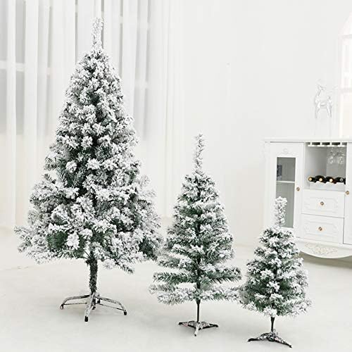 ZPEE 4,9ft snijeg s snijegom s snijegom Božinji dekoracijski materijal PVC Božićno drvce, umjetno s metalnim postoljem, lako sastavljati