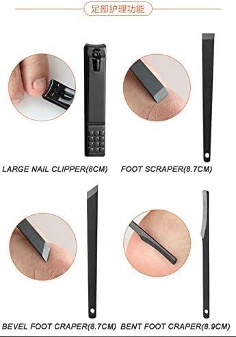 IULJH Manicure Set 16p Professional Cutter noktiju Sciossors Pedicure Kit Clipper Tools Nippers Trimer Cutte