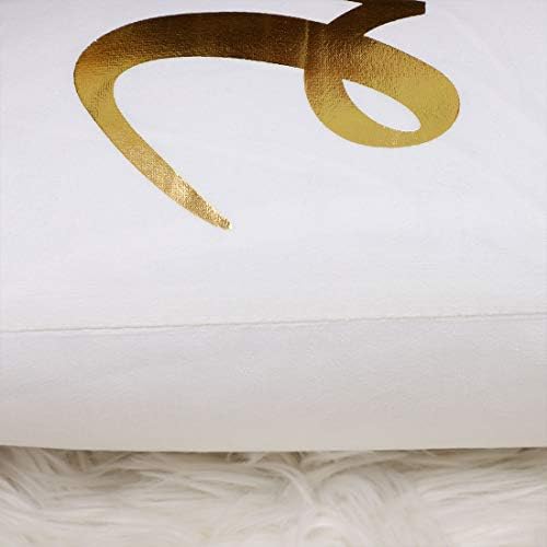Uxcell bacanje jastuka za jastuk zlato ljubavno pismo tiskano moderni kvadratni jastučni jastuk bronzonga flanelette jastuk za kauč
