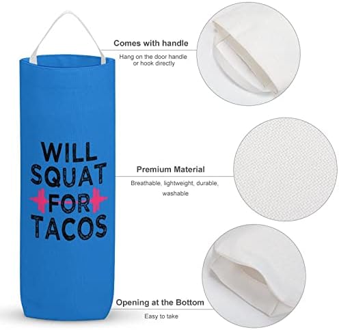 Taco čučanj torba za namirnice perivi organizator Dozatori s visećom petljom za spremanje vreća za smeće