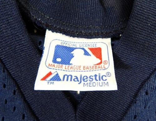 1983-90 Kalifornijski anđeli prazna igra izdana Blue Jersey Batting Practing Practing M 898 - Igra korištena MLB dresova
