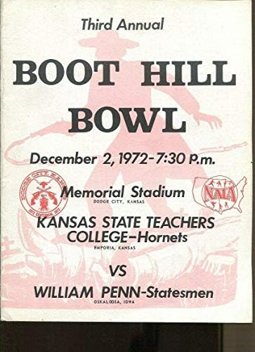 1972. Program Boot Hill Bowl Kansas State Teachers College V William Penn 68390 - Programi na fakultetima