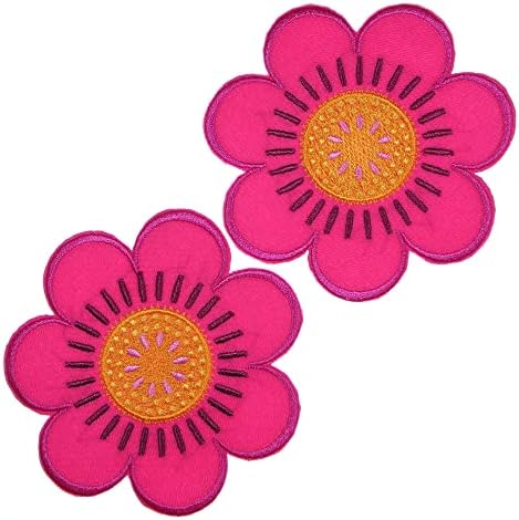 Jpt - Pink cvjetni Applikvi za djecu Slatka crtana izvezena Applique Iron/Swee na flasteri značka Slatka logotip flastera na prsluku