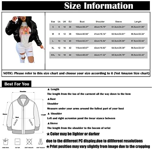 Uofoco ENCANTO KAAFOVI Ženski obrezani pad fitness jakna s jaknom dugih rukava labavi fit zip up solid toplo