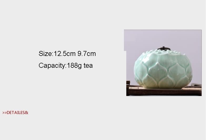 Sdgh keramički oblik čaj staklenke kanister poklon zapečaćeni tenk glazura caddy staklenka