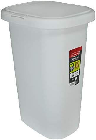 Kutija za smeće s proljetnim vrhom za kuhinju i kupaonicu s poklopcem siva plastična kanta za smeće od 13 galona 49,2 litre