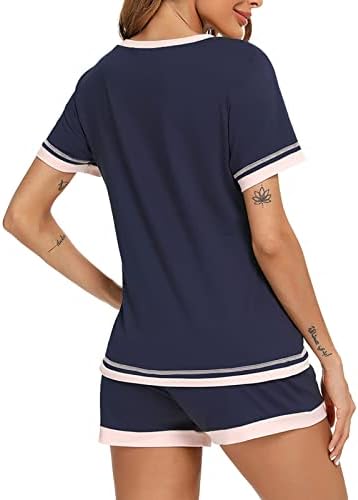 CHGBMOK Ljetni radni odjeli za žene casual labave majice s kratkim rukavima bluze kratke hlače Spavanje odjeće za spavanje Sweatsuit
