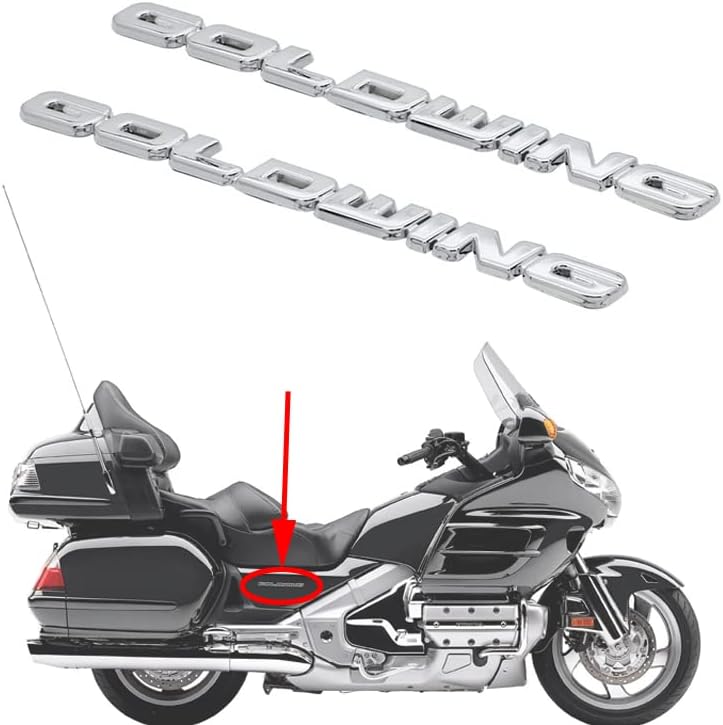 1 par motocikla 3D pokrov baterije bočno naljepnica naljepnica naljepnica naljepnica logotip znak chrome za Honda Goldwing GL 1800
