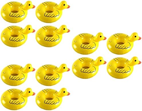 ; 12pcs podmetači na napuhavanje vodeni plutajući držači za čaše crtani držač za čaše u obliku patke
