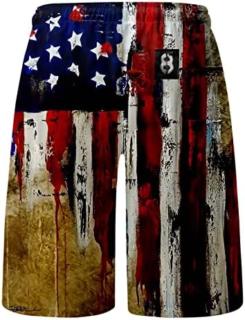 ZDDO Kratke hlače za Dan neovisnosti za muškarce, američke zastave, surfanje na plaži kratke hlače ljetne patriotske plivačke tok